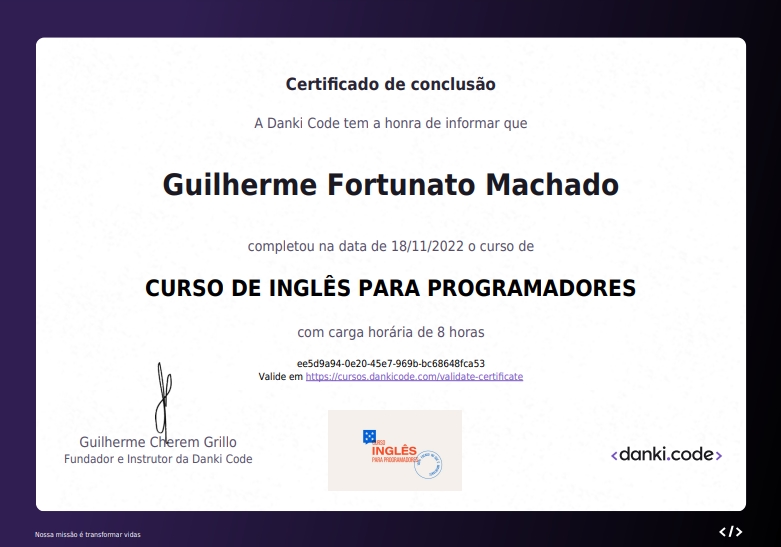 Gui Dev Inglês Para Programadores Course